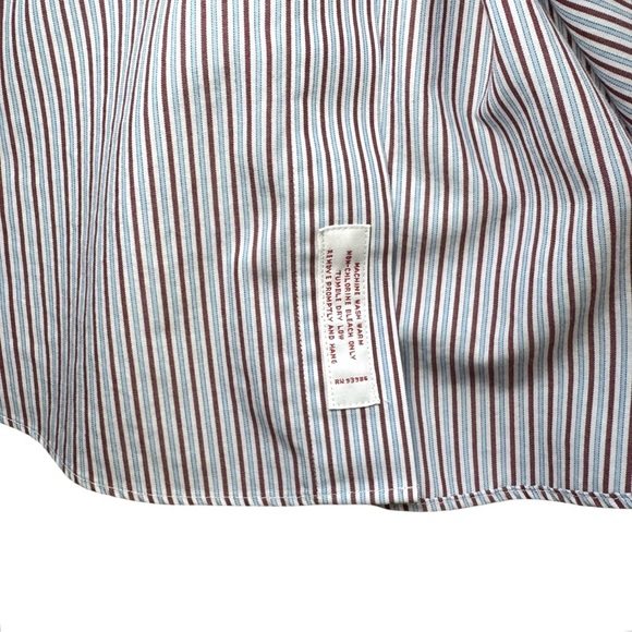 Brooks Brothers Men Size 16-33 Striped Non Iron Cotton L/S Dress Shirt - Picture 7 of 10